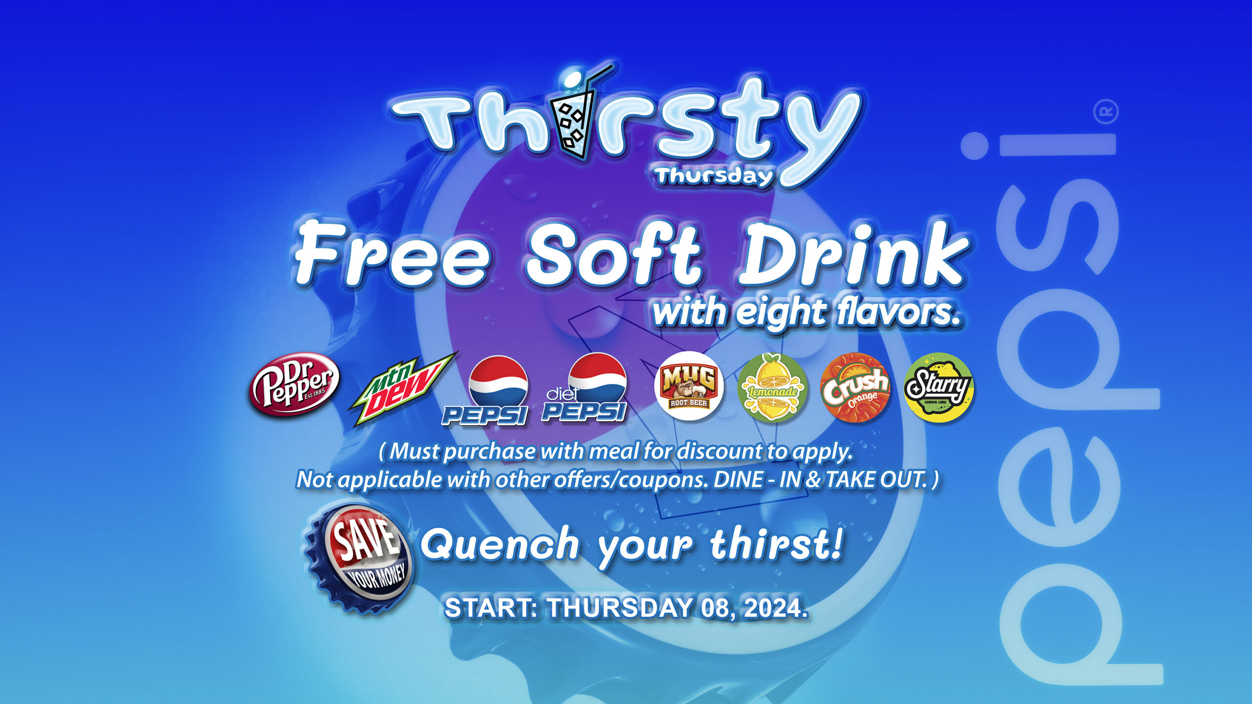 THIRSTY THURSDAY - FREE SOFT DRINK_1MBBQ_2024